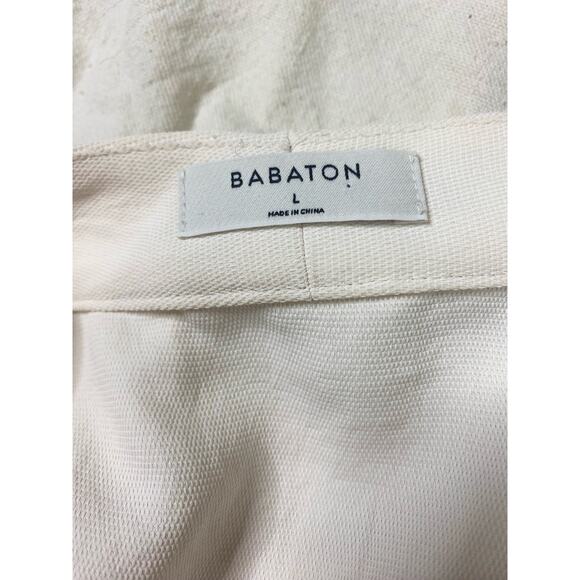 BABATON Ecru Ivory Crepe Wrap Midi Dress US LARGE - Picture 14 of 16